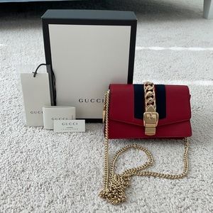Authentic Gucci Red/Navy Bag